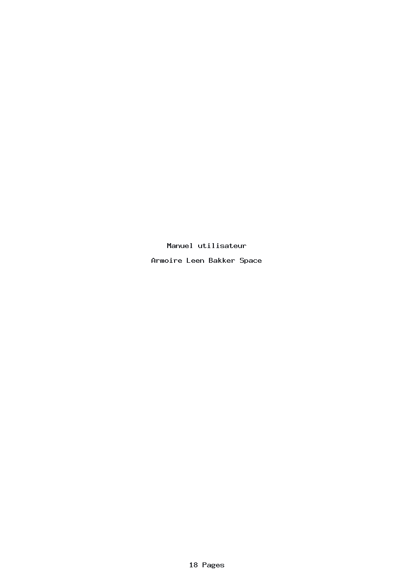 Page 1 de la notice Manuel utilisateur Leen Bakker Space