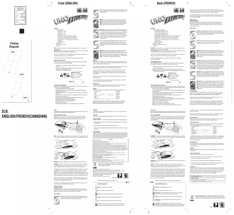 Página 1 del manual Manual de usuario Mattel UNO Extreme