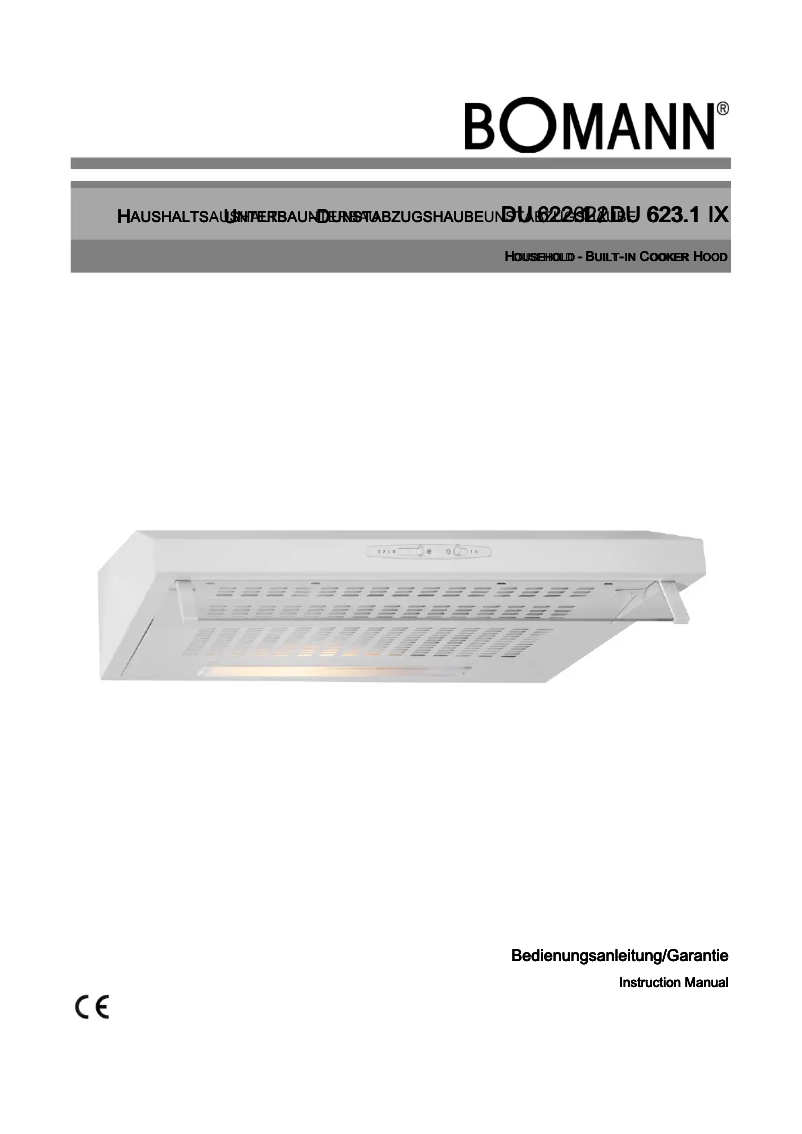 Page 1 de la notice Manuel utilisateur Bomann DU 622.1