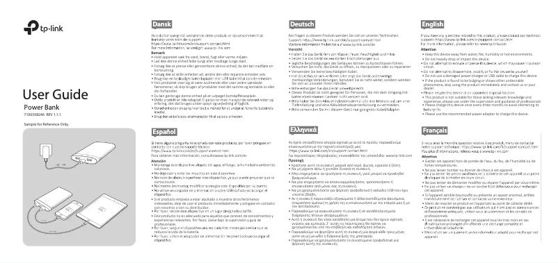Page 1 of the manual User Manual TP-Link TL-PB10000
