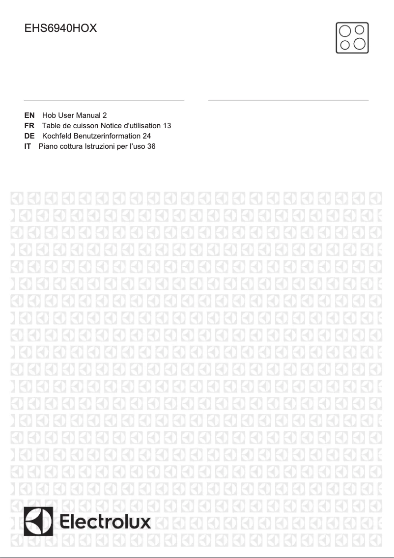 Page 1 de la notice Manuel utilisateur Electrolux EHS6940HOX