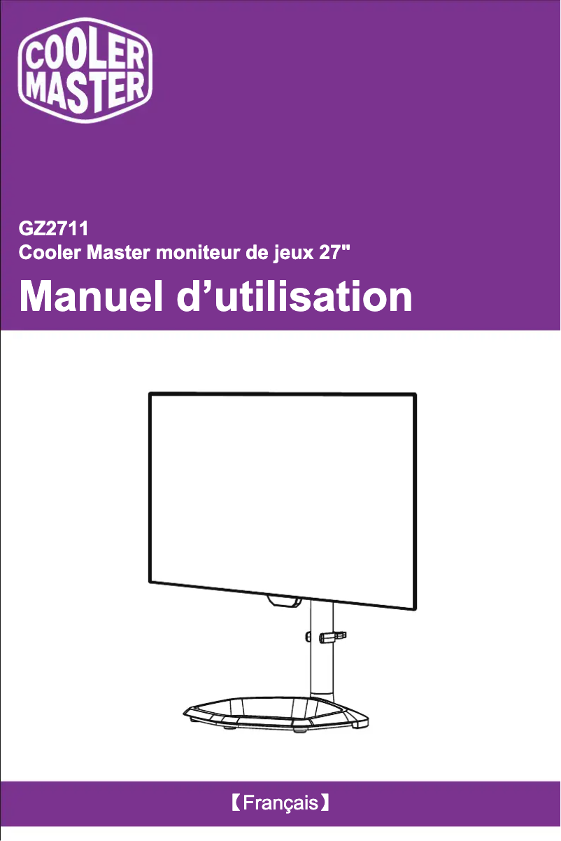Page 1 de la notice Manuel utilisateur Cooler Master GZ2711