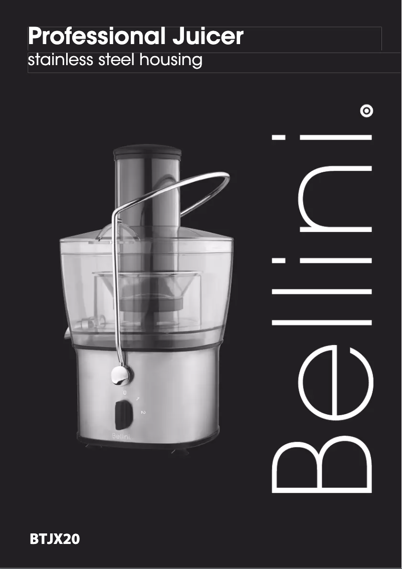 Page 1 de la notice Manuel utilisateur Bellini BTJX20
