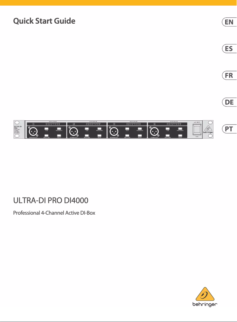 Page 1 de la notice Manuel utilisateur Behringer DI4000 V2