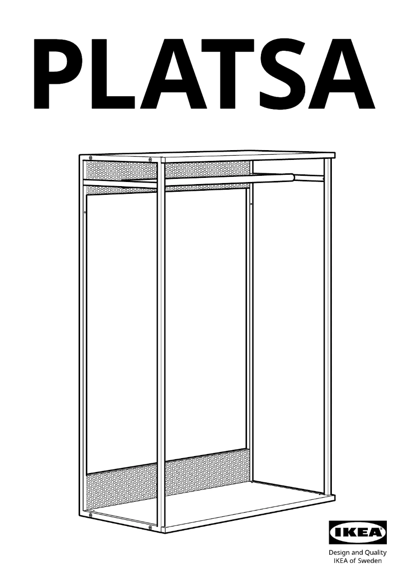 Page 1 de la notice Manuel utilisateur Ikea PLATSA 204.526.04