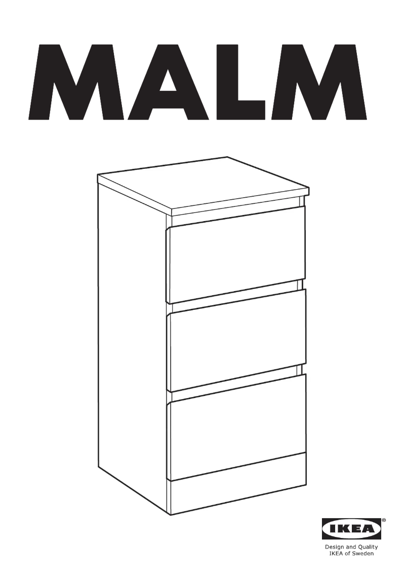 Page 1 de la notice Manuel utilisateur Ikea MALM 704.296.11