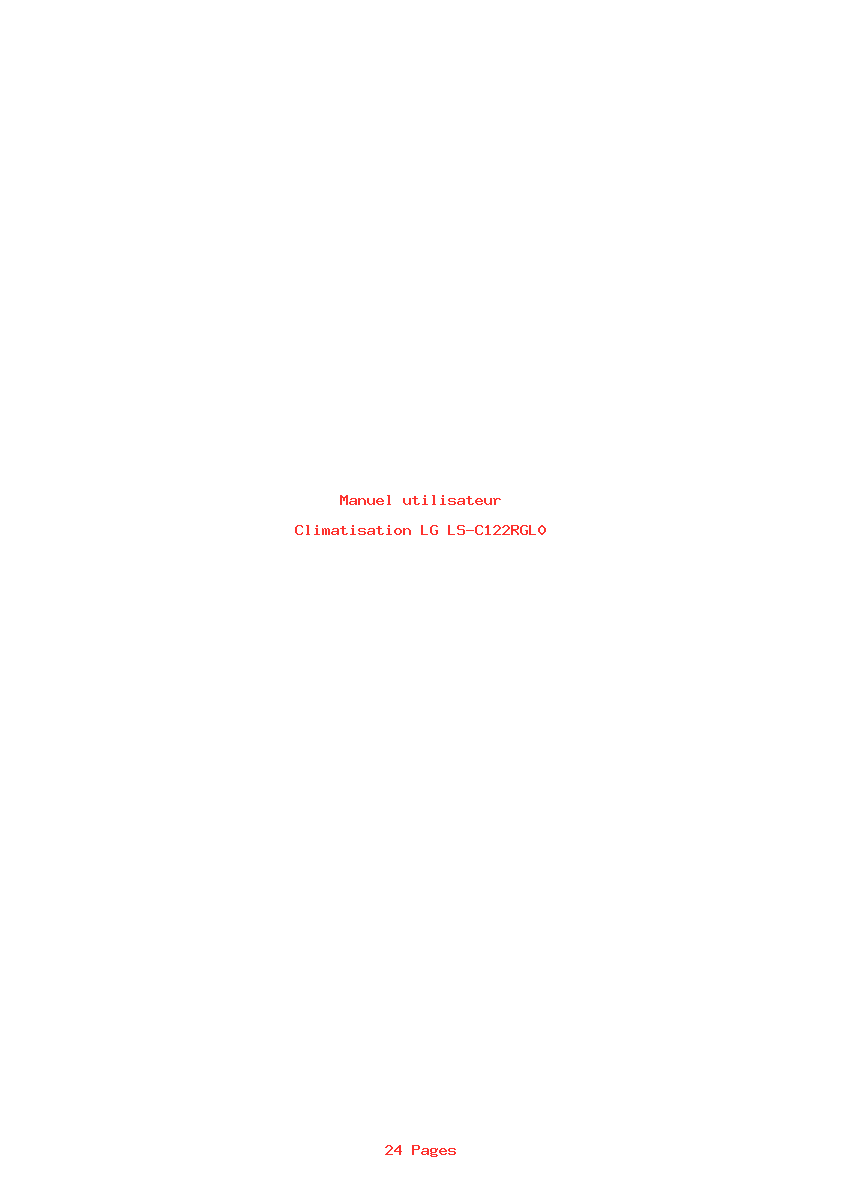 Image de la première page du manuel de l'appareil LS-C122RGL0