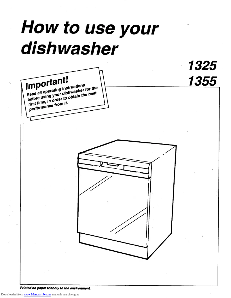Page 1 de la notice Manuel utilisateur Asko 1325