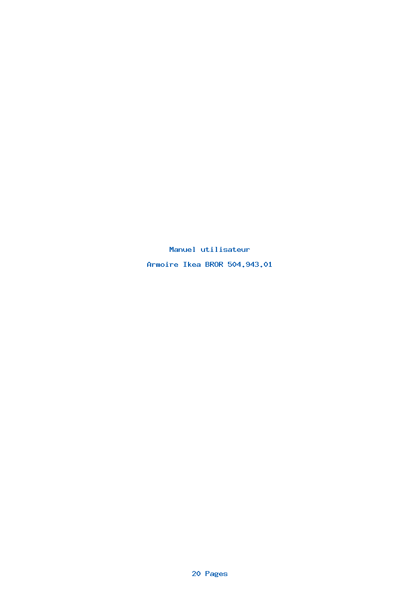 Page 1 de la notice Manuel utilisateur Ikea BROR 504.943.01