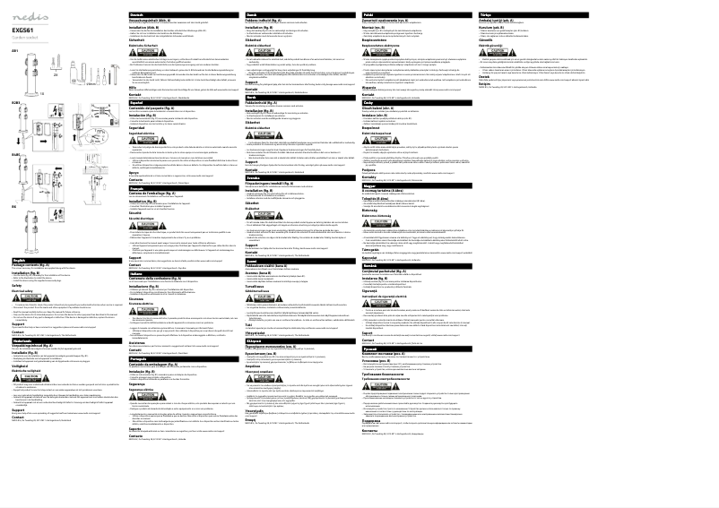 Page 1 de la notice Manuel utilisateur Nedis EXGS61