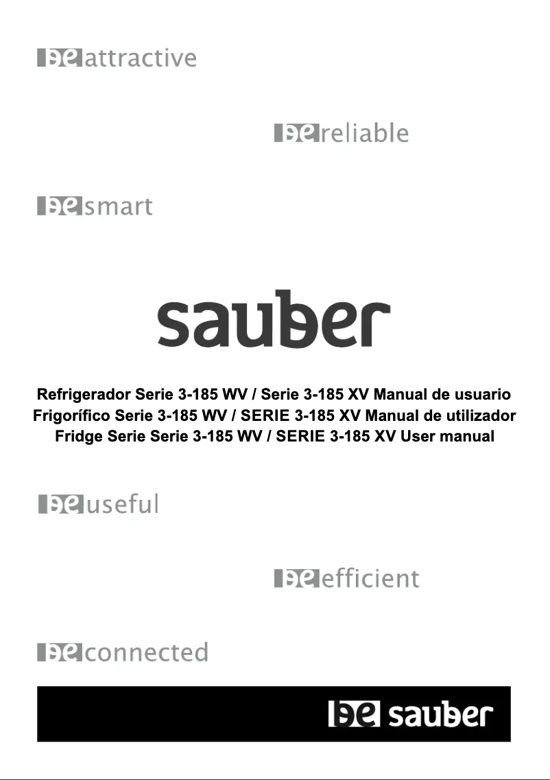 Página 1 del manual Manual de usuario Sauber SERIE 3-185WV