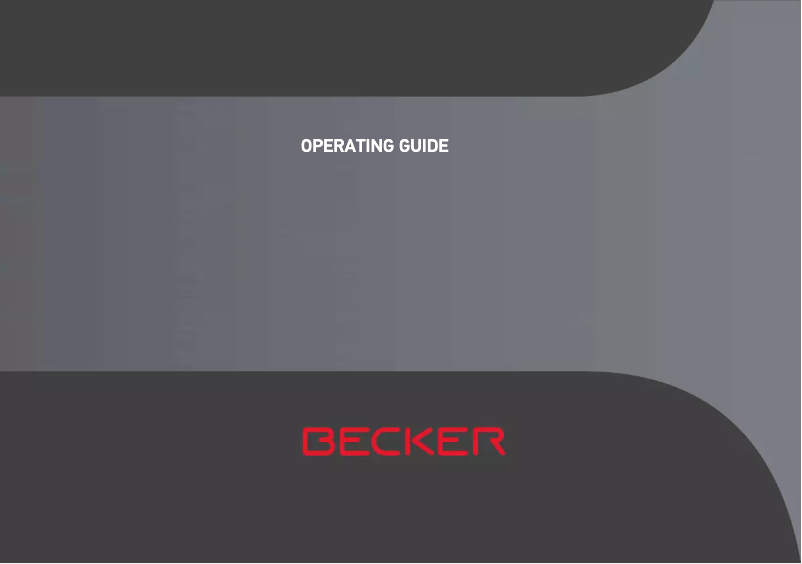 Página 1 del manual Manual de usuario Becker Revo.1