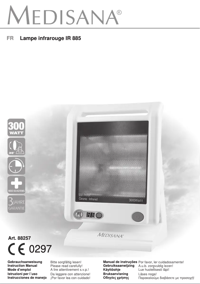 Page 1 de la notice Manuel utilisateur Medisana IR 885