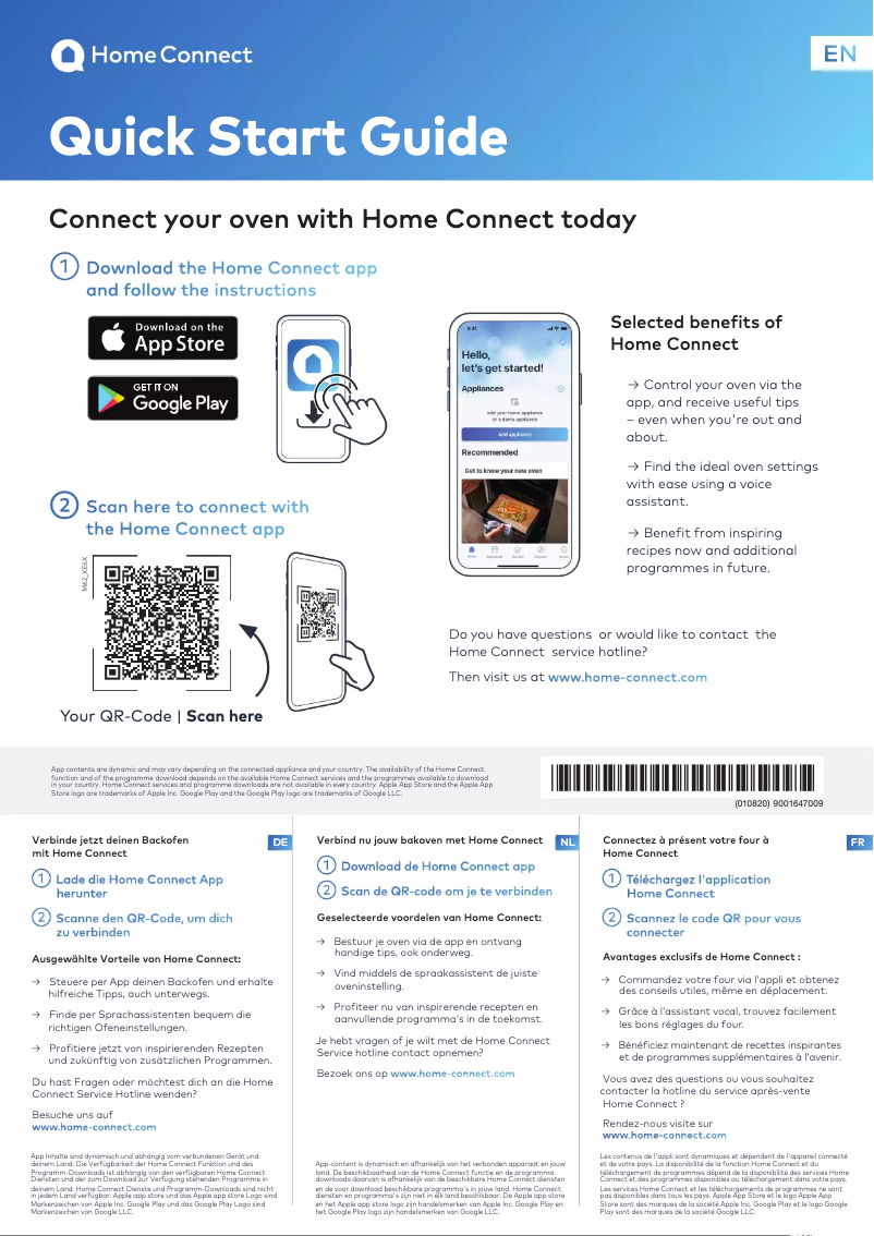 Page 1 de la notice Manuel utilisateur Siemens HB736G1B1