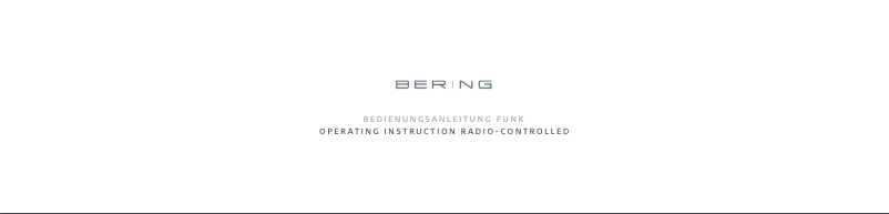 Page 1 de la notice Manuel utilisateur Bering Funk