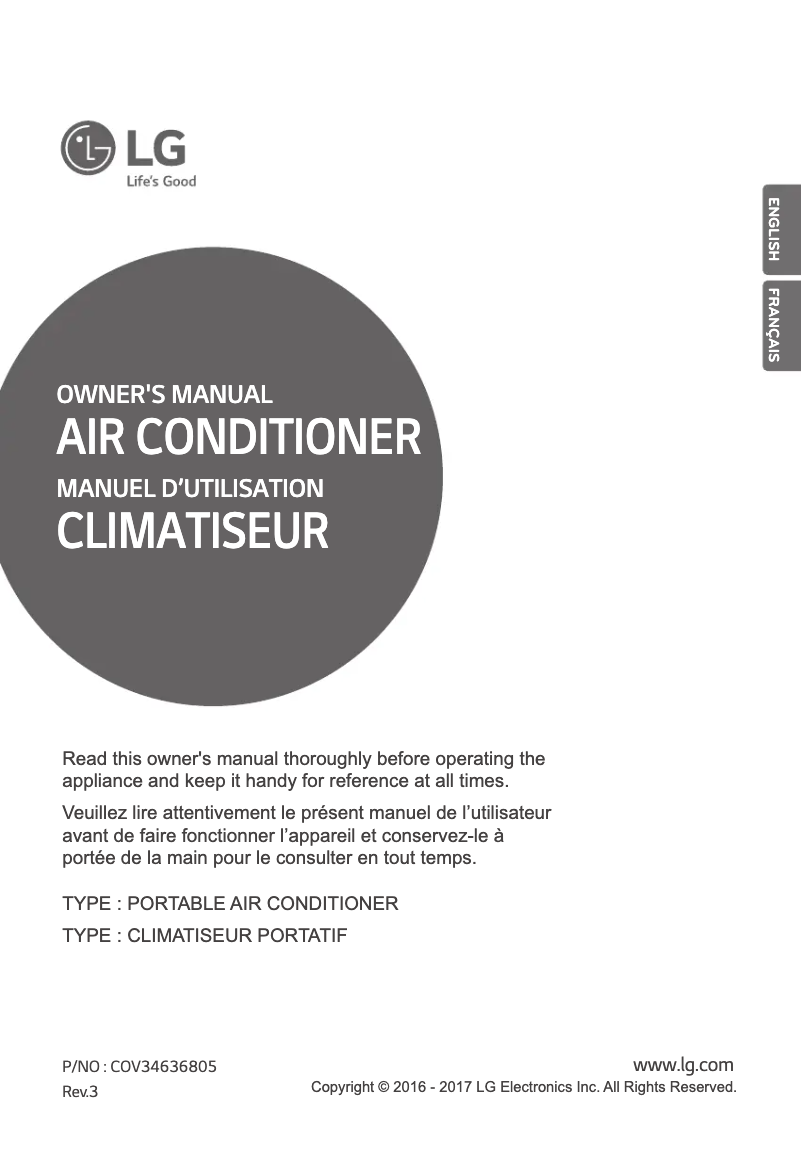 Page 1 de la notice Manuel utilisateur LG LP1217GSR