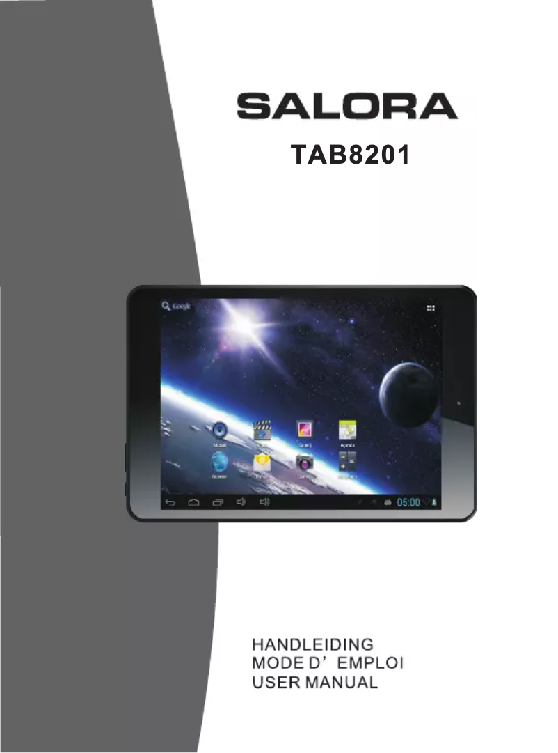 Page 1 de la notice Manuel utilisateur Salora TAB8201