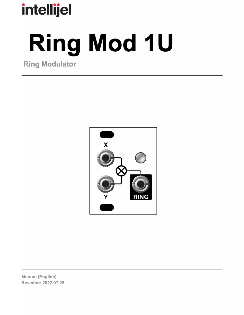 Page 1 de la notice Manuel utilisateur Intellijel Ring Mod 1U