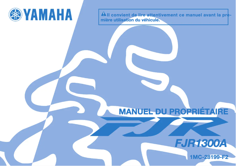 Page 1 de la notice Manuel utilisateur Yamaha FJR1300A (2015)