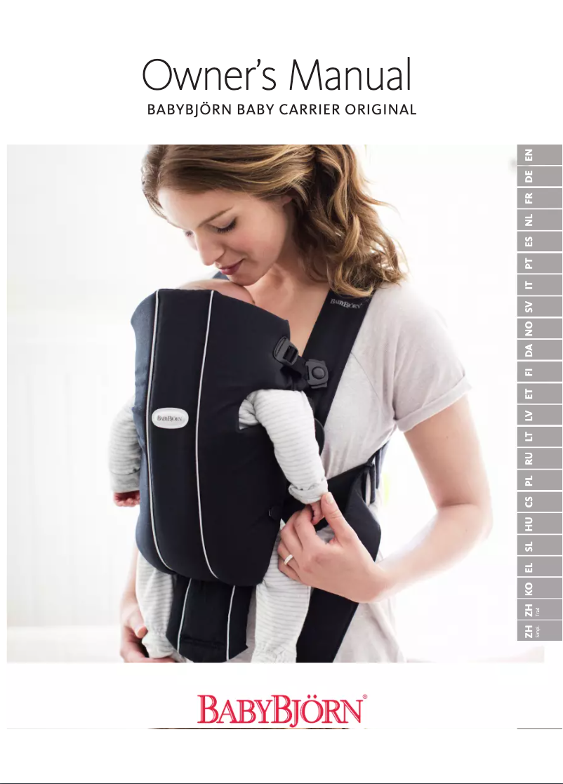 Page 1 de la notice Manuel utilisateur BabyBjörn Original