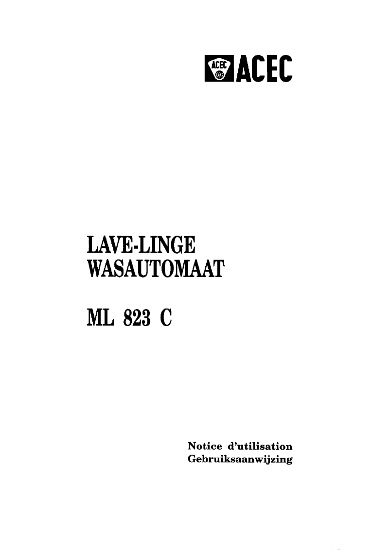Página 1 del manual Manual de usuario Acec ML 823 C