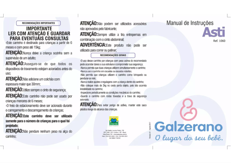 Page 1 de la notice Manuel utilisateur Galzerano Asti