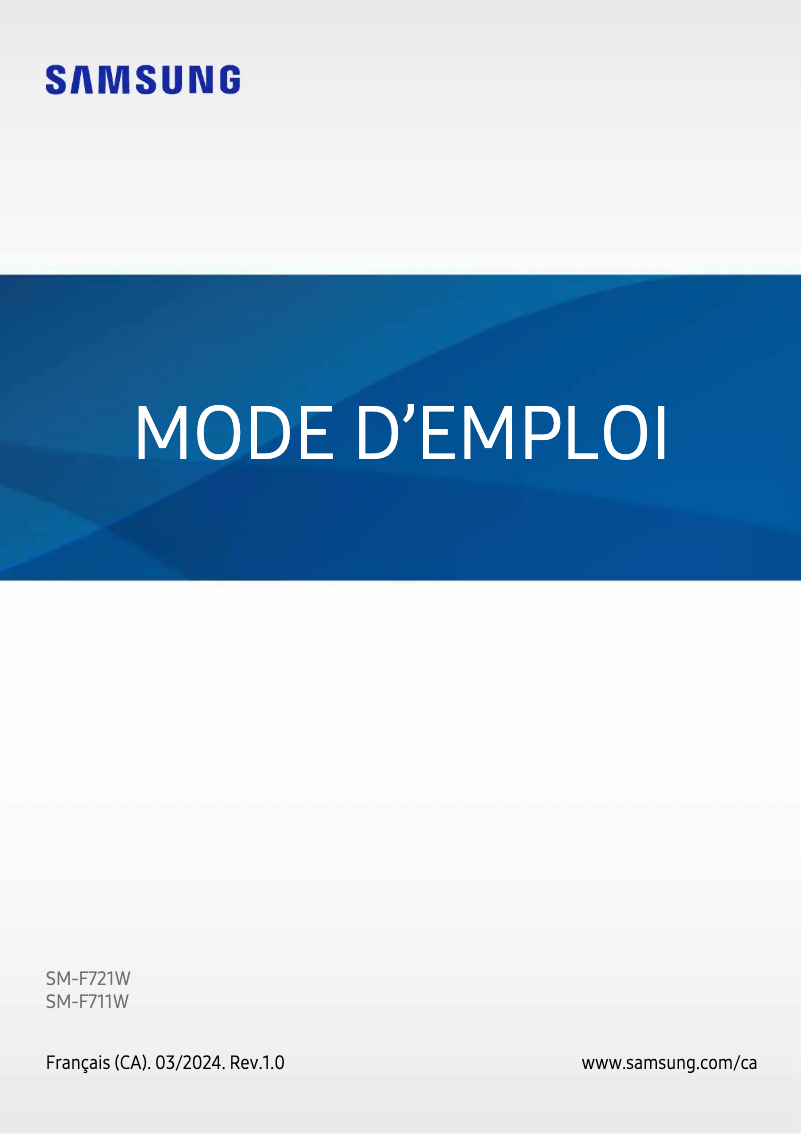 Page 1 de la notice Manuel utilisateur Samsung Galaxy Z Flip 4