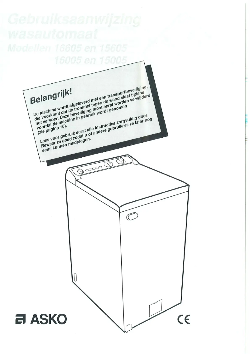 Page 1 de la notice Manuel utilisateur Asko 15605