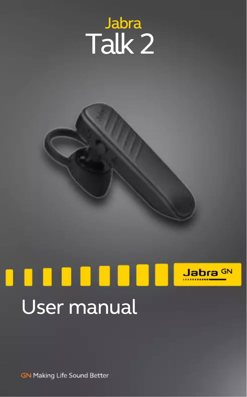 Page 1 de la notice Manuel utilisateur Jabra Talk 2