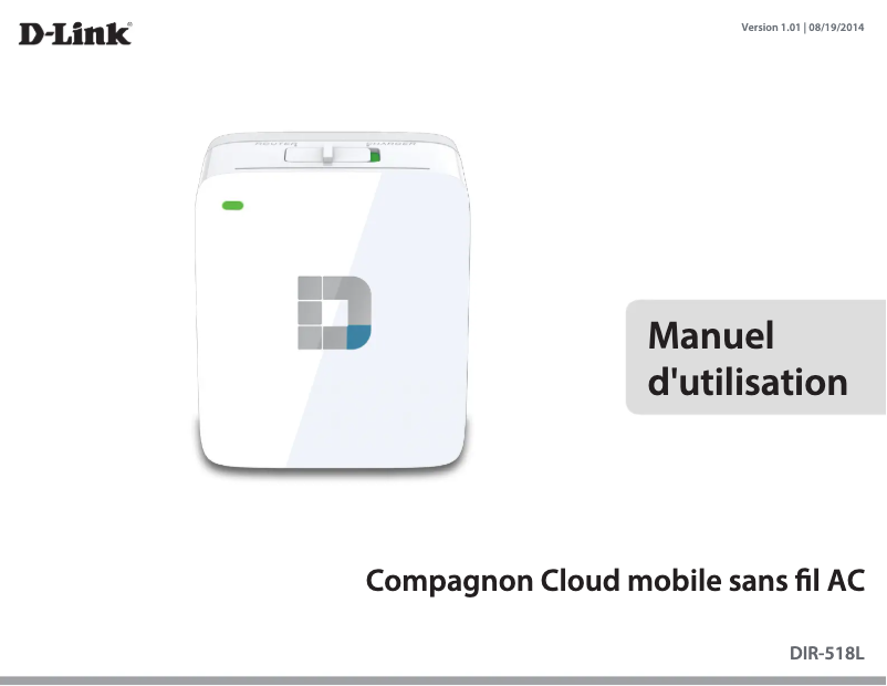 Page 1 de la notice Manuel utilisateur D-Link Wireless AC Mobile Cloud DIR-518L