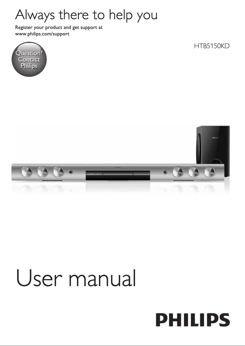 Página 1 del manual Manual de usuario Philips HTB5150KD