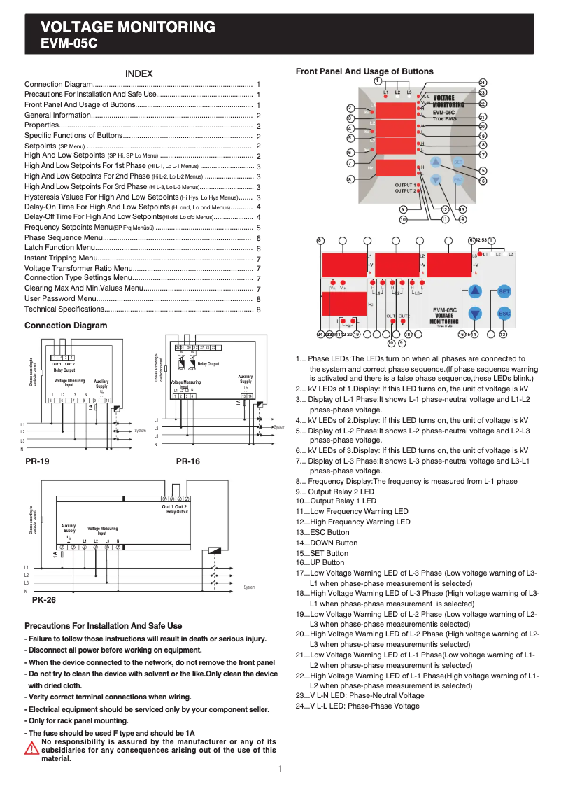 Page 1 de la notice Manuel utilisateur ENTES EVM-05C-DIN