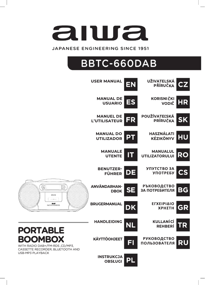 Page 1 of the manual User Manual Aiwa BBTC-660DAB
