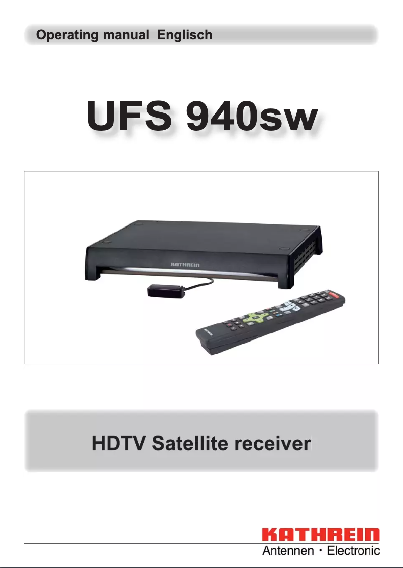 Page 1 de la notice Manuel utilisateur Kathrein UFS 940SW