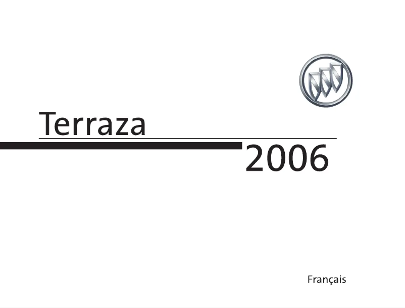 Page 1 de la notice Manuel utilisateur Buick Terraza (2006)