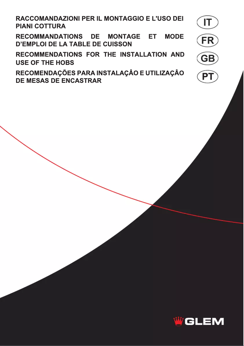 Page 1 of the manual User Manual Glem Gas GV635HBK
