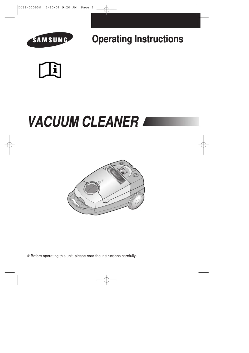 Page 1 de la notice Manuel utilisateur Samsung VC-8726VT