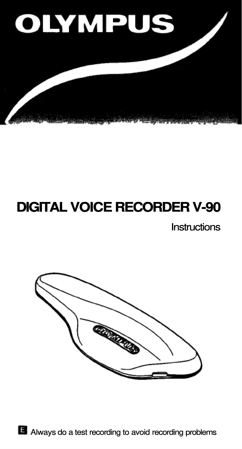 Page 1 de la notice Manuel utilisateur Olympus V-90