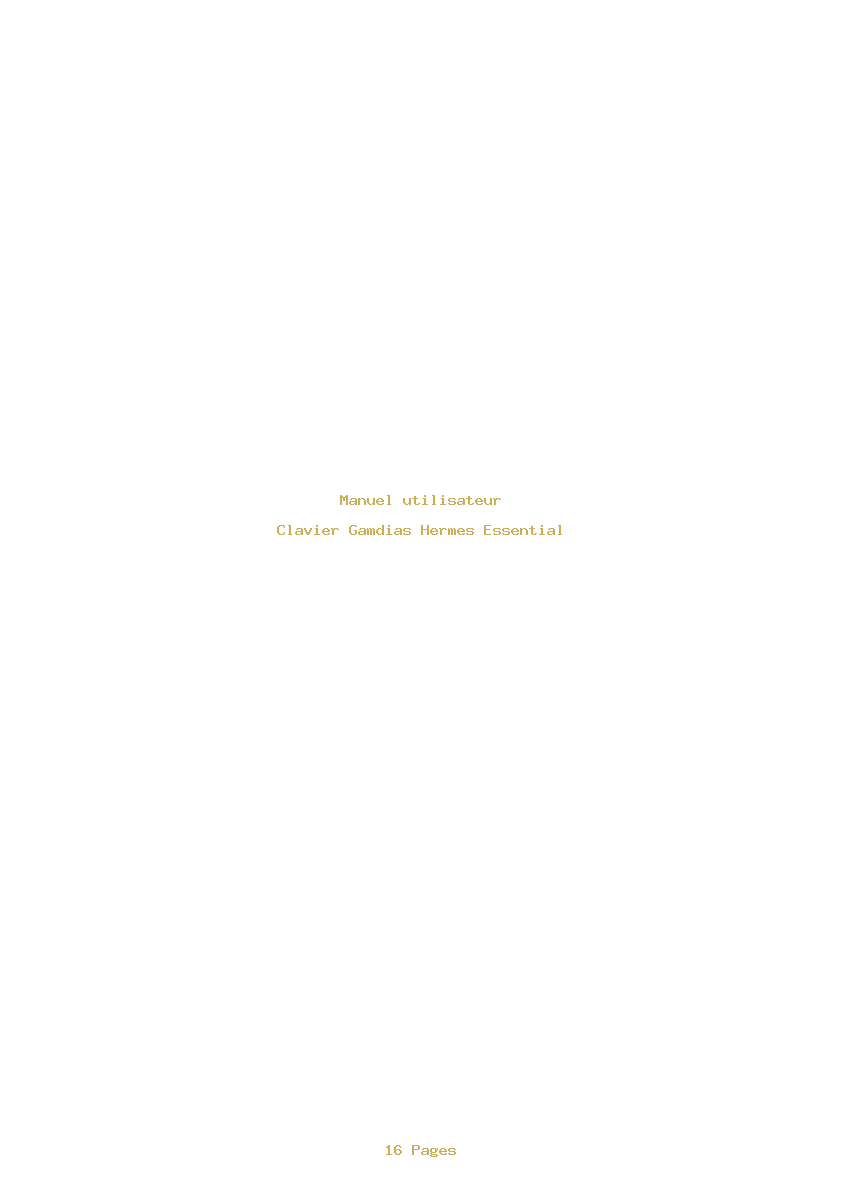 Page 1 de la notice Manuel utilisateur Gamdias Hermes Essential