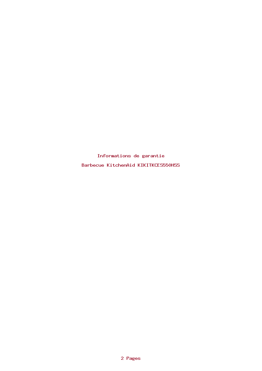 Image de la première page du manuel de l'appareil KIKITKCES550HSS