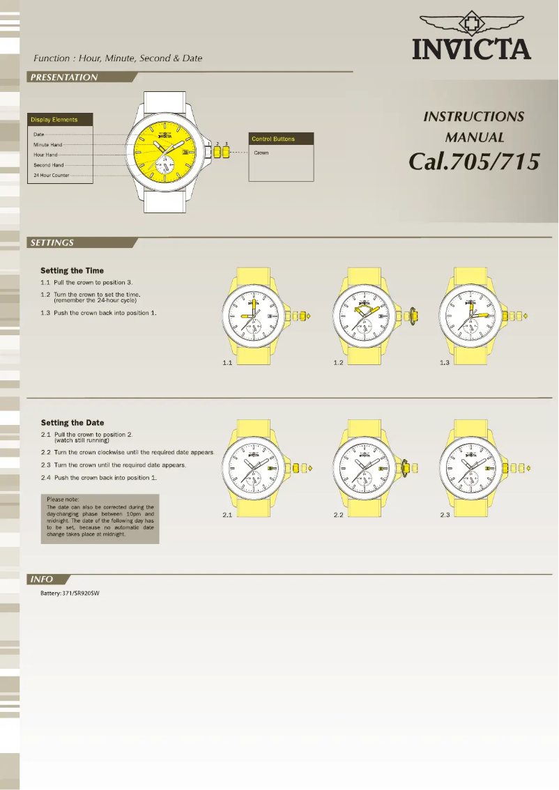 Página 1 del manual Manual de usuario Invicta Character Collection 24911