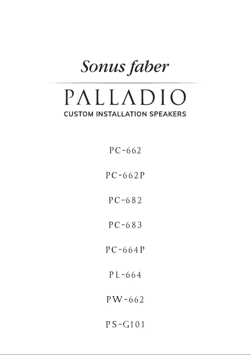 Página 1 del manual Manual de usuario Sonus Faber Palladio