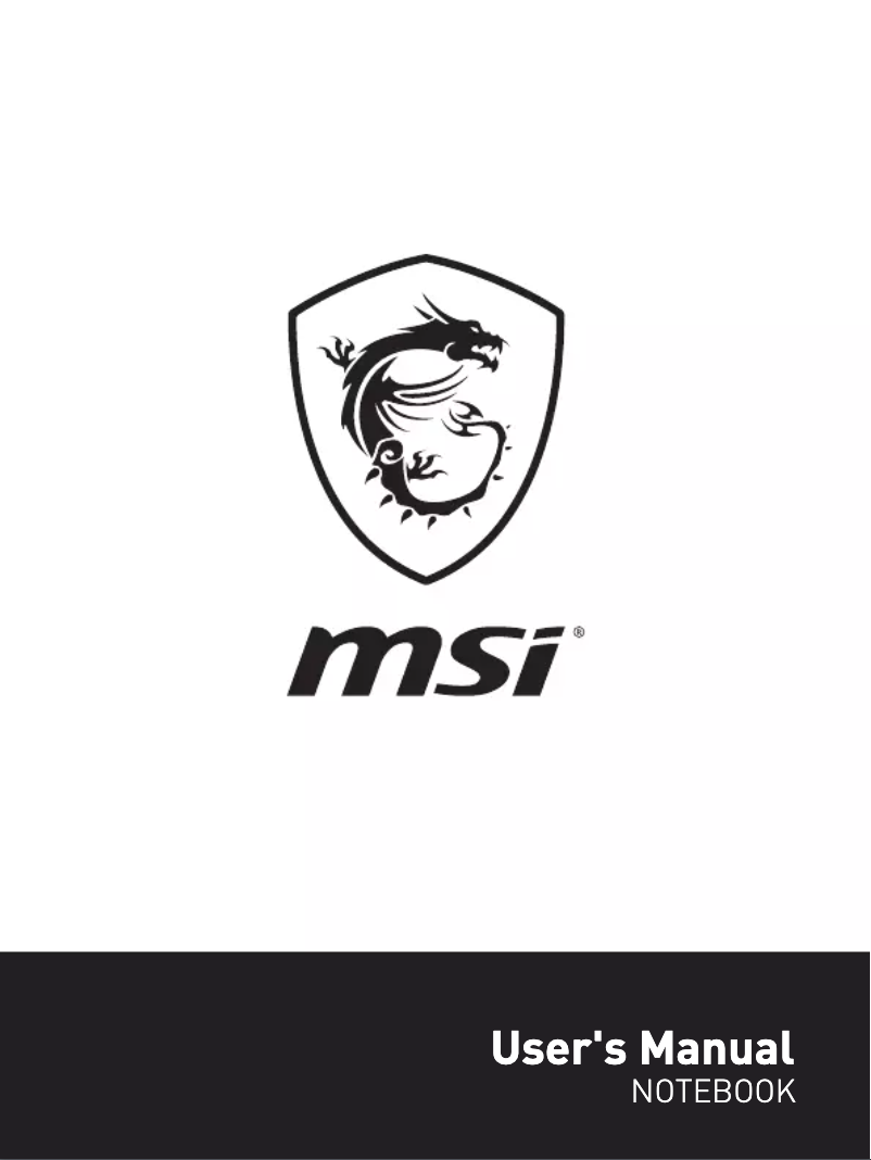 Página 1 del manual Manual de usuario MSI Stealth Pro GS63VR