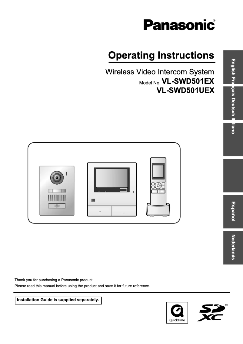 Página 1 del manual Manual de usuario Panasonic VL-SWD501UEX