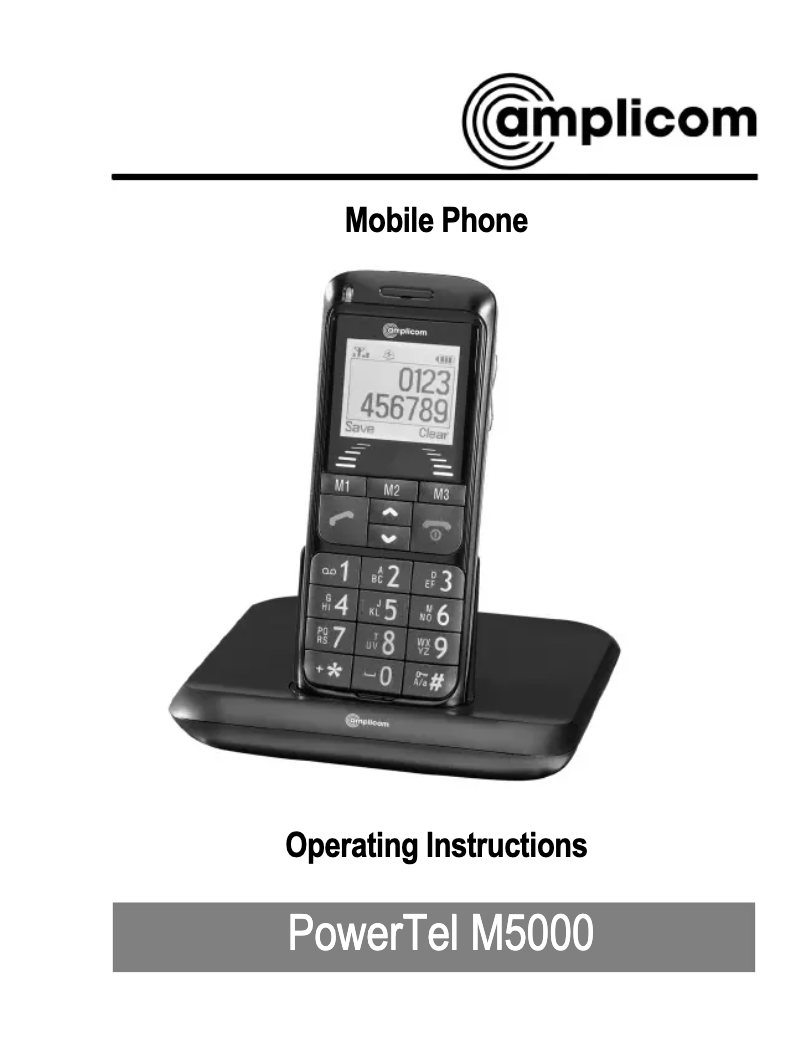 Page 1 de la notice Manuel utilisateur Amplicomms PowerTel M5000