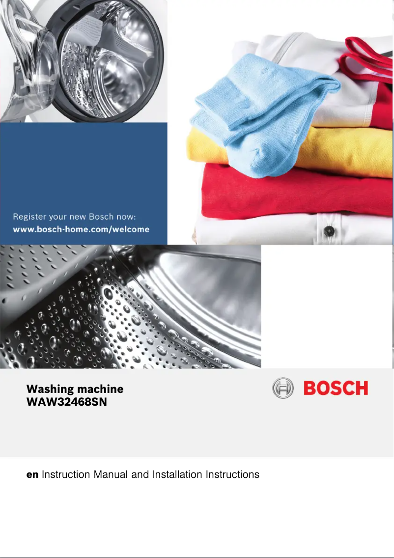 Página 1 del manual Manual de usuario Bosch WAW32468SN