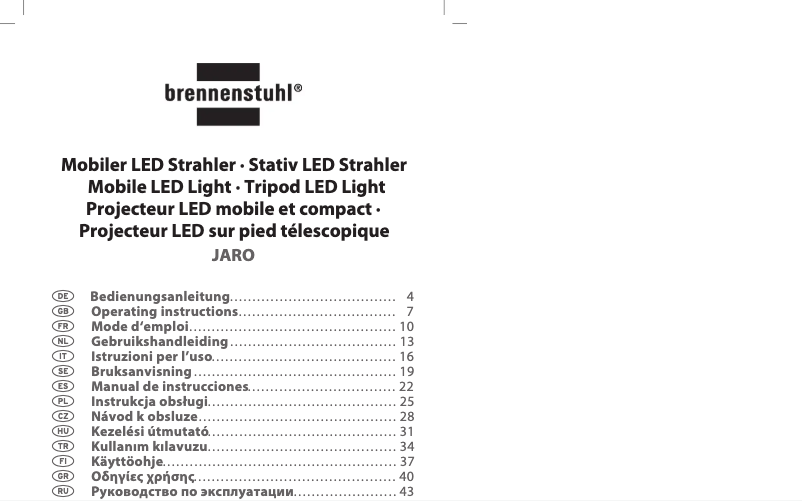 Página 1 del manual Manual de usuario Brennenstuhl Jaro