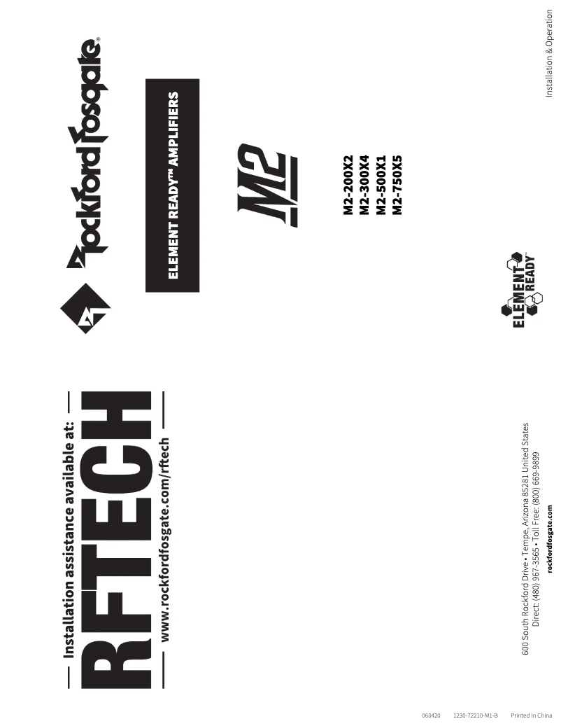 Página 1 del manual Manual de usuario Rockford Fosgate M2-500X1