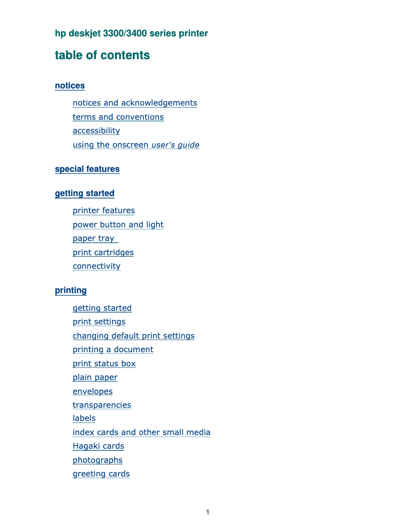 Page n°1 - Manuel utilisateur HP Deskjet 3320