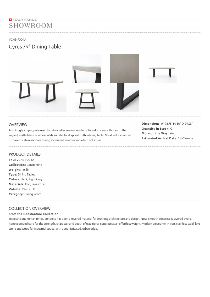 Page 1 de la notice Manuel utilisateur Four Hands VCNS-F004A